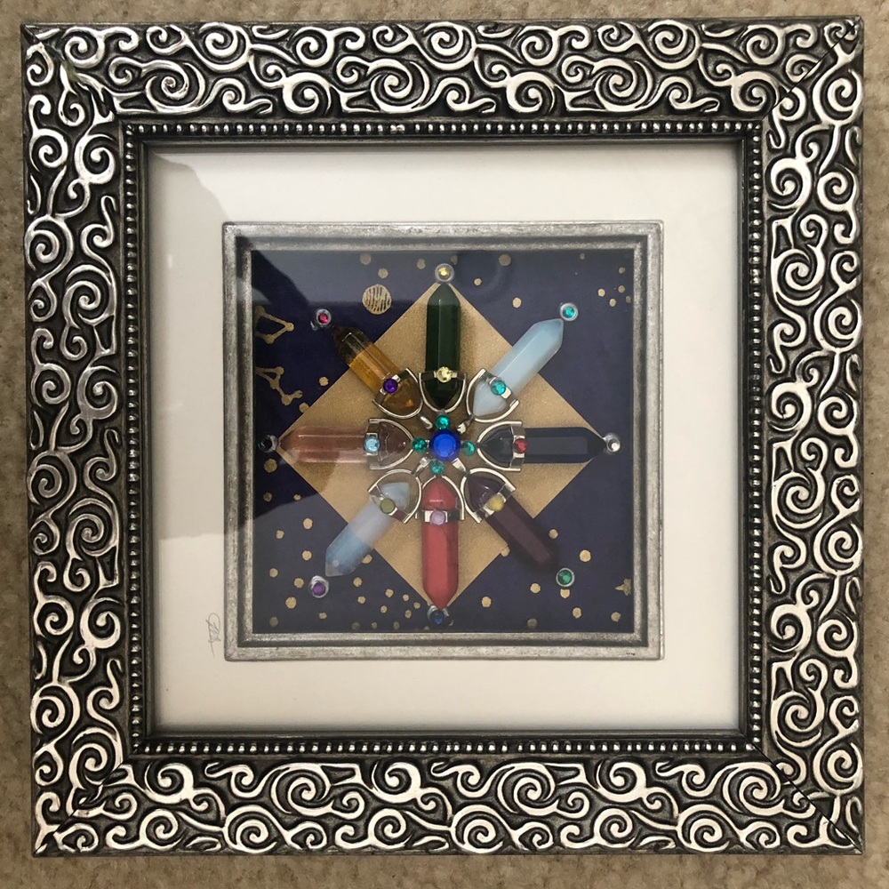 FRAMED WALL ART W/CRYSTALS (Original)